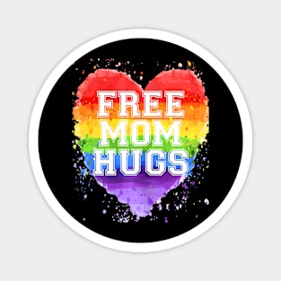 Free Mom Hugs  LGBT Gay Pride Flag Magnet